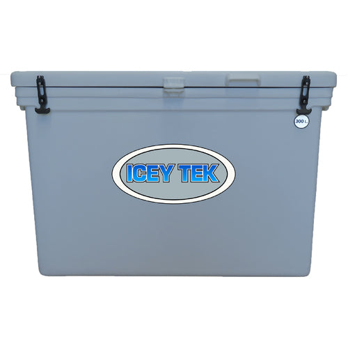 Icey Tek Cube Cooler - 300L Split Lid Grey *PLEASE NOTE PIC DOESNT REPRESENT THE SPLIT LID MODEL*