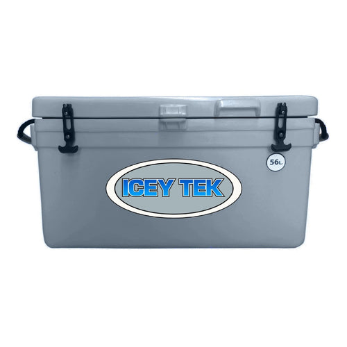 Icey Tek Long Ice Box Cooler - 56L - Grey