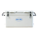 Icey Tek 70L Long Ice Box Cooler - White (Split Lid / Left Open First)