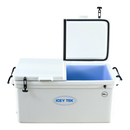 Icey Tek 90L Long Ice Box Cooler - White (Split Lid / Right Open First)