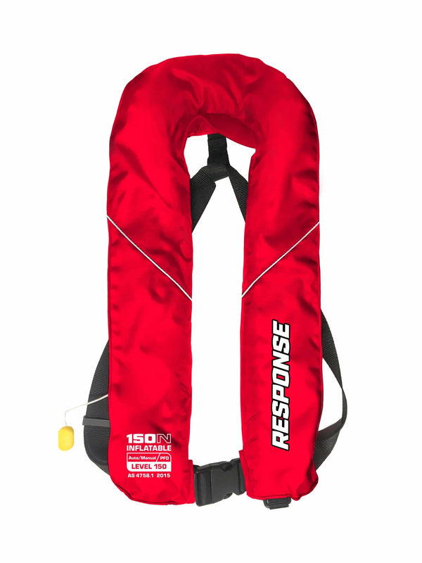 Response PFD Adult Auto/Manual Inflatable Life Jacket Red