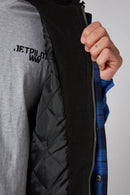 Jetpilot Quilted Mens Flannel Jacket - Blue