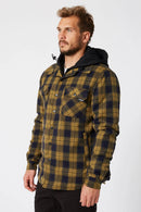 Jetpilot Quilted Mens Flannel Jacket - Mustard