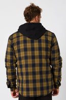 Jetpilot Quilted Mens Flannel Jacket - Mustard