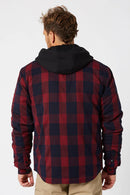 Jetpilot Quilted Men's Flannelette Jacket - Red