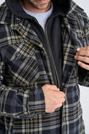 Jetpilot Men's Quilted Flannelette Jacket - Grey