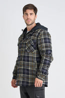 Jetpilot Men's Quilted Flannelette Jacket - Grey