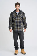 Jetpilot Men's Quilted Flannelette Jacket - Grey