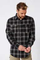 Jetpilot Mens Flannel Long Sleeve Shirt - Black