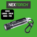 Nextorch S-Series Compact Keychain Light Rechargeable, Pocket/Cap Clip, Multi-Function, White/Red/Blue/UV LED, 6 Modes Overall