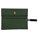 Aussie Outback Supplies (AOS) 10 Sleeve Canvas Knife Tool &amp; Utensil Wrap/Roll with Touch Tape Closure - Green