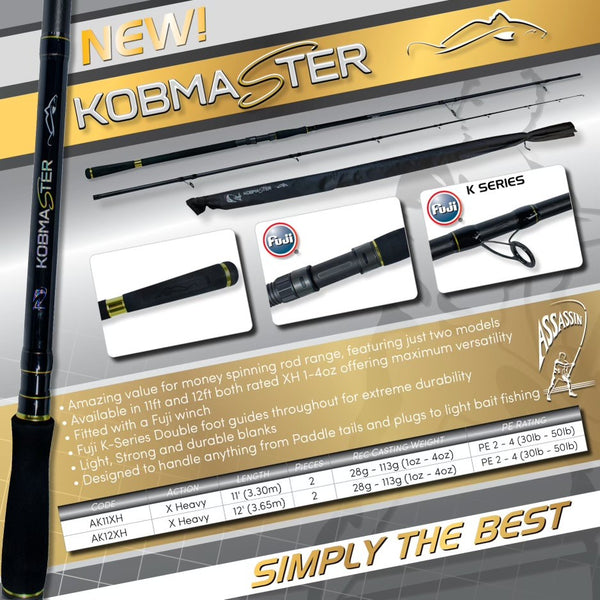 Assassin Kob Master Rod AK12XH 12ft 2pce Spin