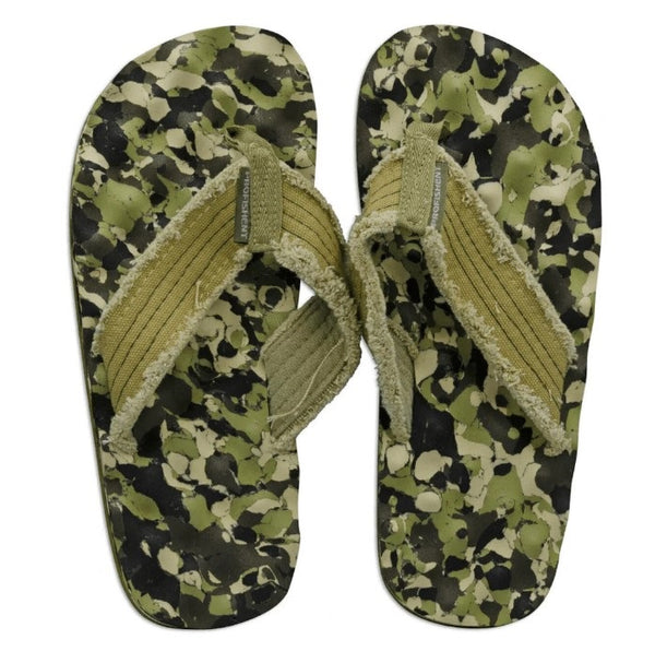 Kokoda Nobby Thongs - Khaki Camo (Size 6)