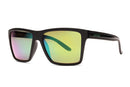 Liive Vision Sabotage Sunglasses - Matt Black Frame with Yellow/Purple Mirror Polarized Lens