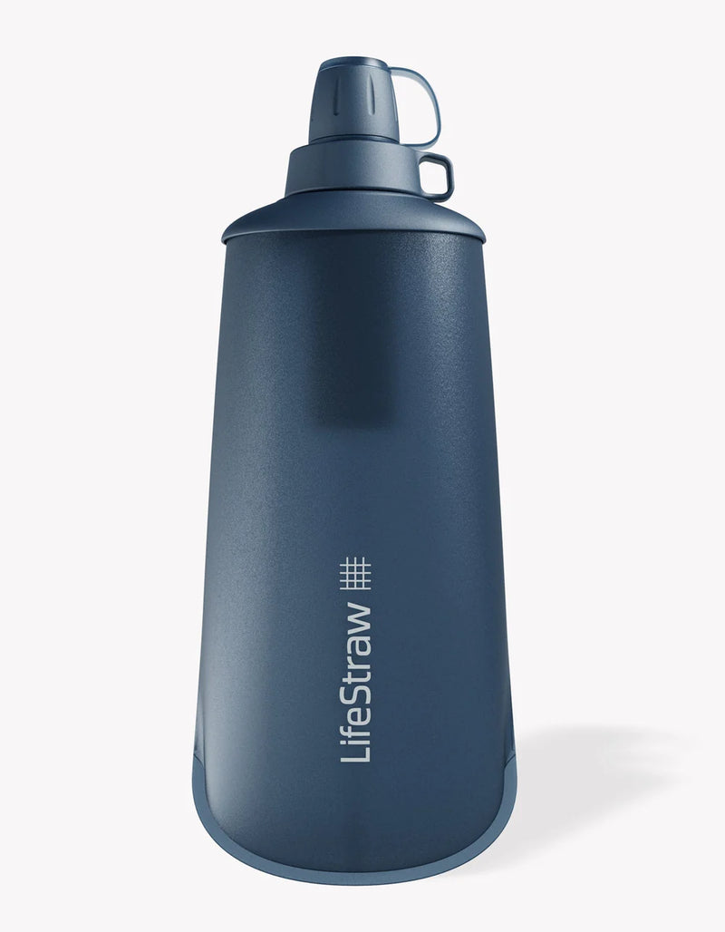 LifeStraw Peak Series Collapsible Squeeze Bottle with Filter (1L) - Variety of Colours Available