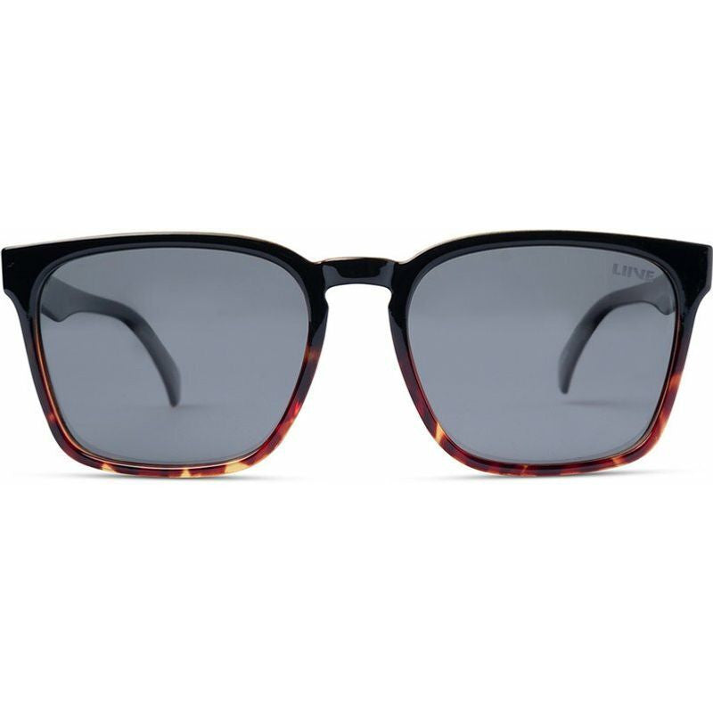 Liive Vision Alik Sunglasses - Black, Gold & Tortoise Frame with Grey Polarised Lens