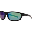 Liive Vision Tuna Sunglasses - Matt Black Frame with Polarised Green Mirror Lens