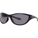 Liive Vision Speed Sunglasses - Gloss Black Frame with Polarised Smoke Lens