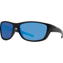Liive Vision Whiting Sunglasses - Matt Black Frame with Polarized Blue Mirror Lens