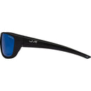 Liive Vision Whiting Sunglasses - Matt Black Frame with Polarized Blue Mirror Lens