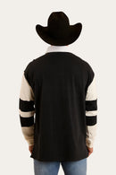 Ringers Western Men's Lowden Rugby Jersey Jumper - Black/Off White