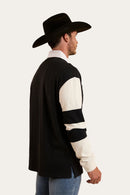 Ringers Western Men's Lowden Rugby Jersey Jumper - Black/Off White