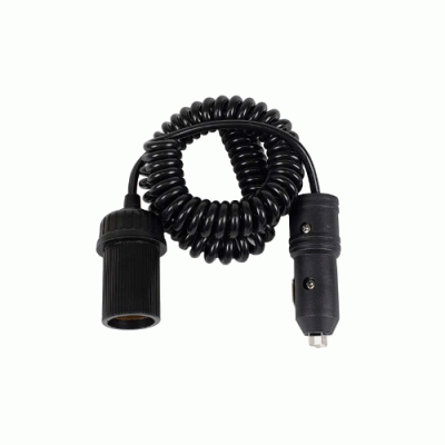 Voltflow 12 Volt Accessory Plug and Socket with Coil Extension (800mm-1800mm)
