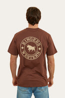 Ringers Western Men's Signature Bull Loose Fit T-Shirt - Chocolate/Dark Sand