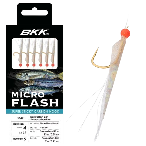 BKK Micro Flash Sabiki Rigs (Assorted Sizes & Colours)