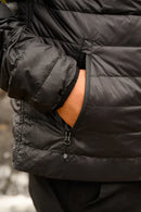 Mac in Sac Mens Polar Packable Reversible Down Jacket - Jet Black/Charcoal