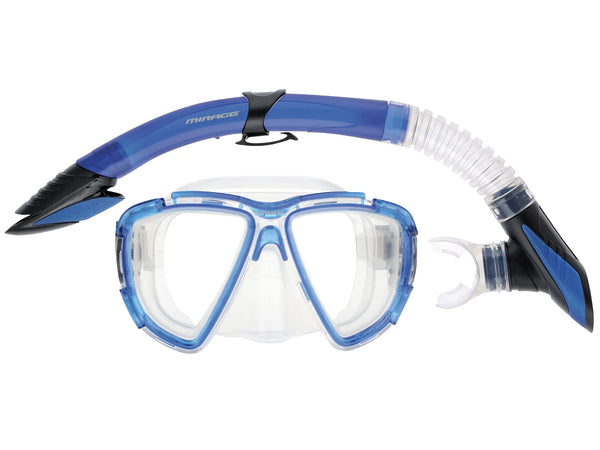 Mirage Adult Platinum Mask & Snorkel Set - Blue