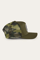 Ringers Western Kids Signature Bull Trucker Cap - Military Green/Camo