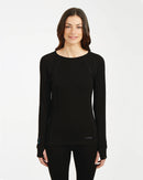 XTM Ladies Merino 230 Wool Thermal Long Sleeve Top - Black
