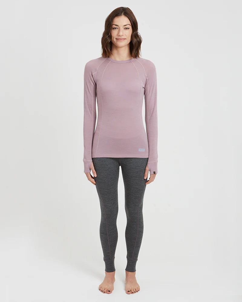 XTM Performance Womens Merino 230 Wool Thermal Long Sleeve Top - Fog