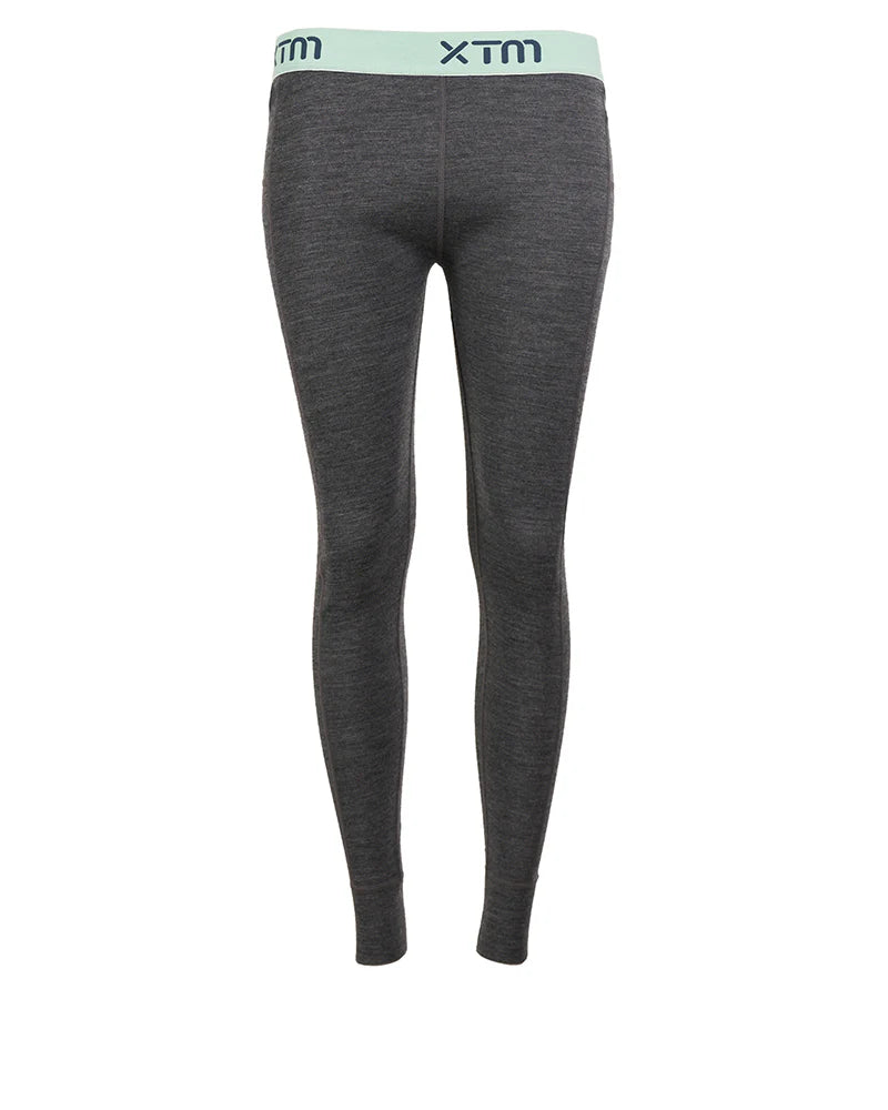 XTM Womans Merino 230 Wool Thermal Pants - Mid Grey Marle (Size 8)