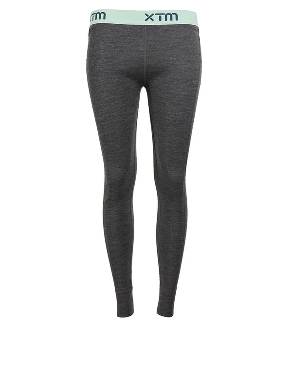 XTM Womens Merino 230 Wool Thermal Pants - Mid Grey Marle (Size 16)