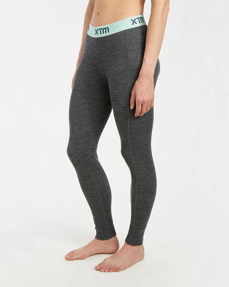 XTM Womans Merino 230 Wool Thermal Pants - Mid Grey Marle (Size 8)