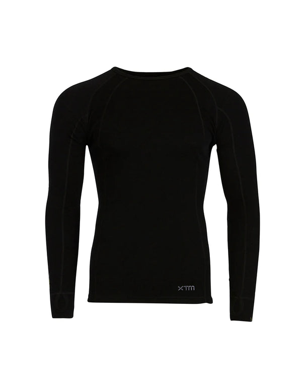 XTM Men's Merino 230 Wool Long Sleeve Thermal Top - Black