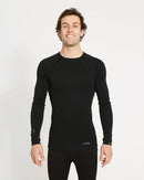 XTM Men's Merino 230 Wool Long Sleeve Thermal Top - Black