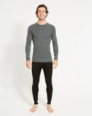 XTM Performance Men's Merino 230 Wool Long Sleeve Thermal Top - Mid Grey Marle