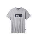 Yeti Premium Logo Badge Short Sleeve T-Shirt - Heather Grey/Navy