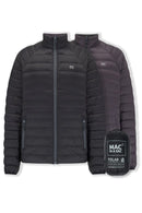 Mac in Sac Mens Polar Packable Reversible Down Jacket - Jet Black/Charcoal