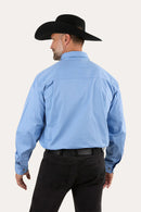 Ringers Western King River Half Button Work Shirt - Denim Blue