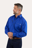 Ringers Western King River Half Button Work Shirt - Royal Blue
