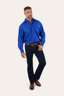 Ringers Western King River Half Button Work Shirt - Royal Blue