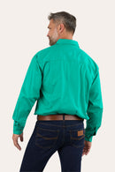 Ringers Western Mens King River Half Button Work Shirt - Green