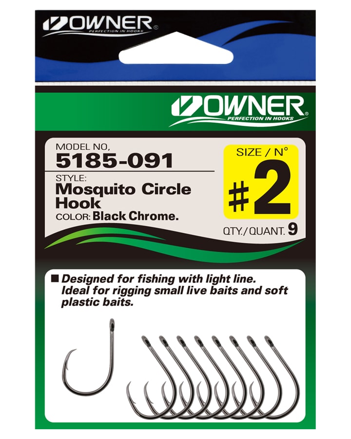 Owner Mosquito Circle Hooks Size 6 10pce