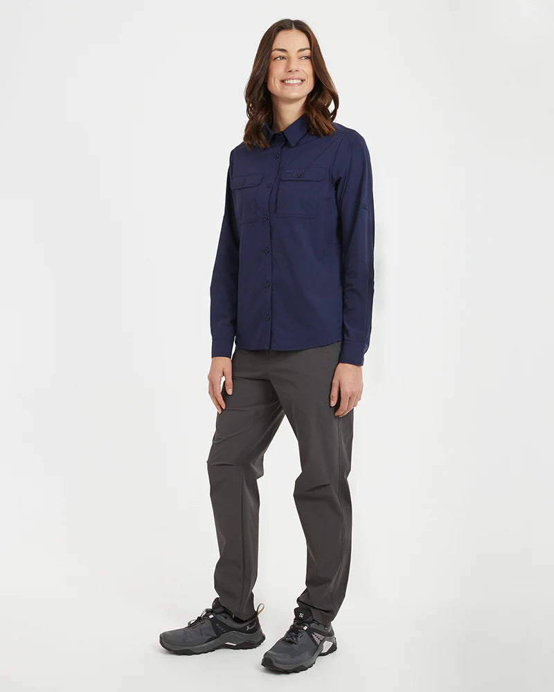 XTM Performance Cumberland Ladies Hike Long Sleeve Shirt - Navy