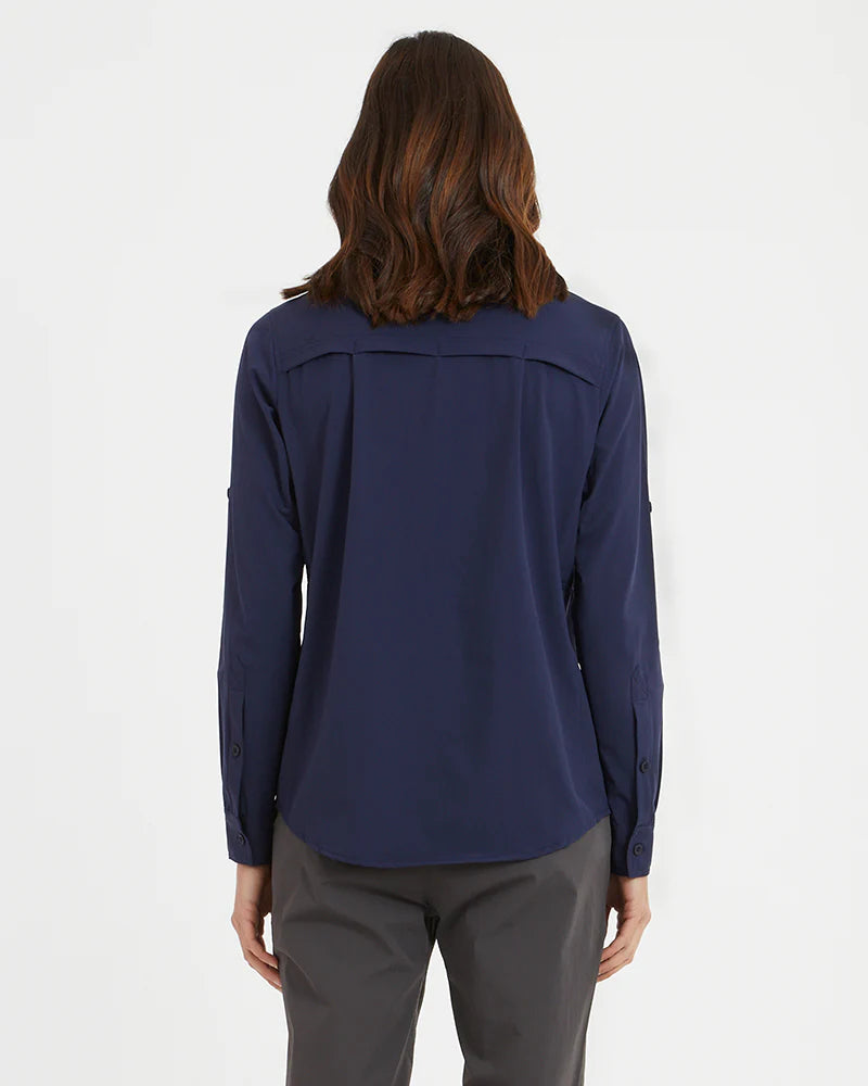 XTM Performance Cumberland Ladies Hike Long Sleeve Shirt - Navy