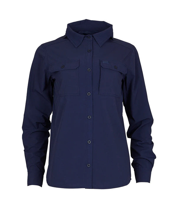 XTM Performance Cumberland Ladies Hike Long Sleeve Shirt - Navy